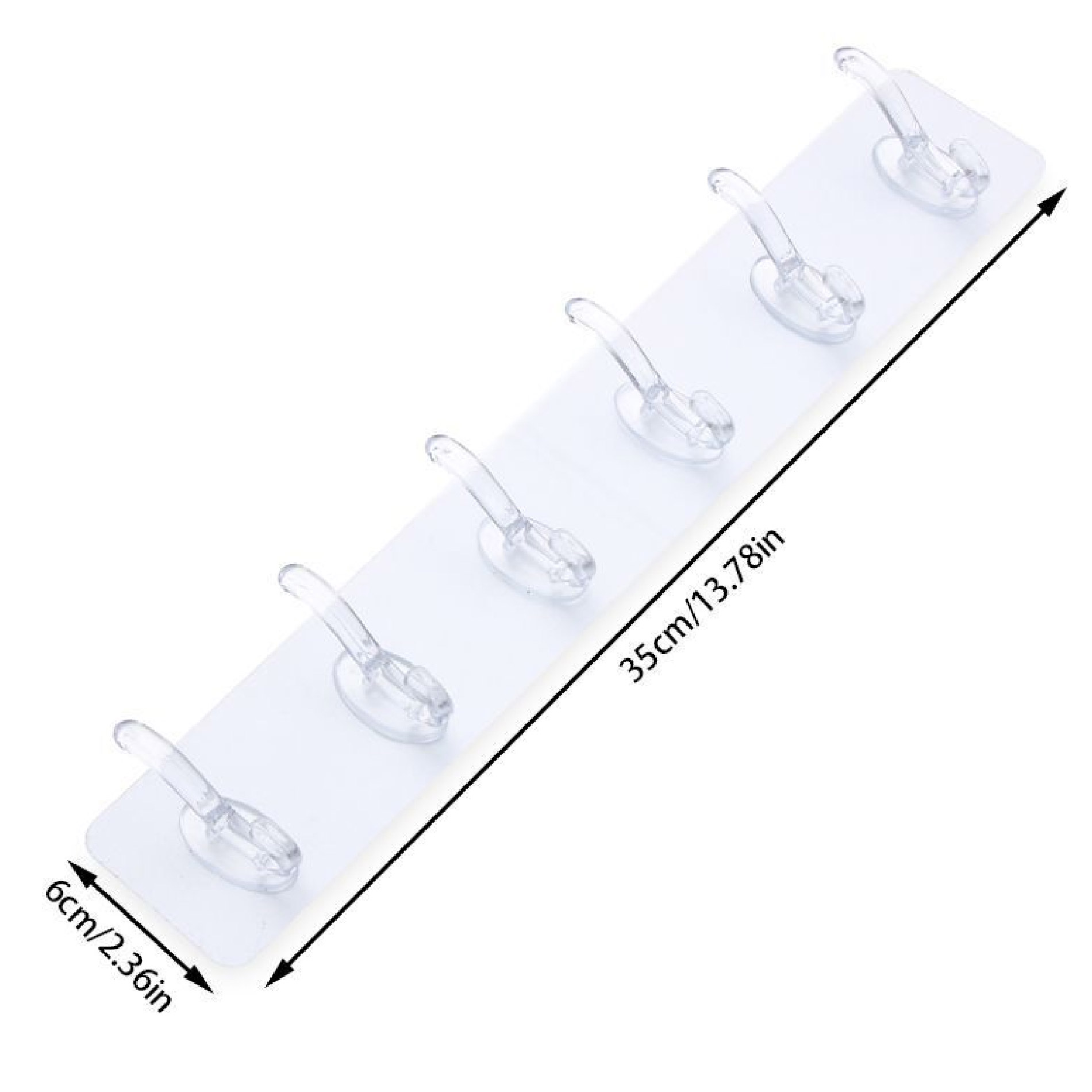 Miniatura 2 de Set X2 Percheros Adhesivos 6 Ganchos